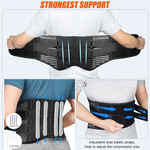 1PCS Lumbar Support Belt for Men & Women - Orthopedic Back Brace for Scoliosis, Herniated Disc, Workout, Posture Correction, Pai 3