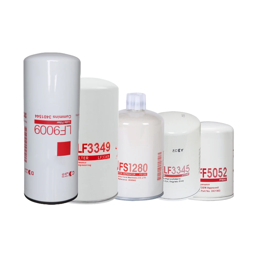 Conjuntos de Filtros para Motor Cummins Série Fleetguard Lf3345 Lf9009 Lf3349 Fs1280 Ff5052