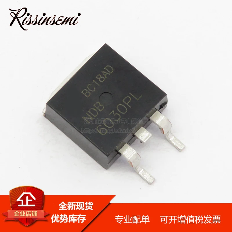 

50 шт., NDB6030PL 6030PL TO-263 -30A -30 в, новый МОП-транзистор