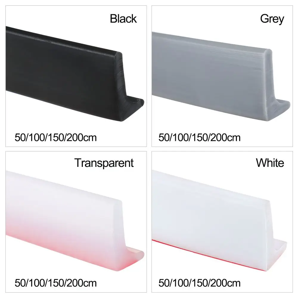 Bathroom Water Stopper Self-Adhesive Silicone Bathroom Water Stopper Water Retaining Strip Bendable Bathroom Door Washing Machine Shower Dam Barrier