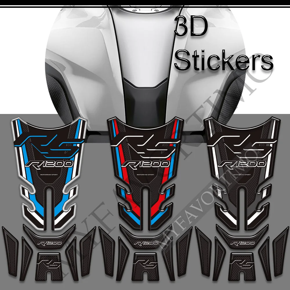 

For BMW R1200RS R 1200 RS R1200 Motorcycle 3D Tank Grips Pad Stickers Decals Gas Fuel Oil Kit Knee Fish Bone Protector