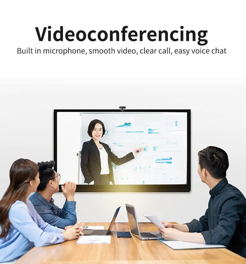 Built-in Microphone Mac Computer USB Laptop Webcam Web Camera Full HD 1080P