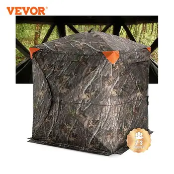 VEVOR Hunting Blind, 270° See Through Ground Blind, 2-3 Person Pop Up Deer Blind for Hunting with Carrying Bag, Portable Tent 1