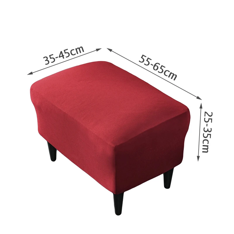 Foot Stool Cover Tiger Stool Cover Dustproof Anti Slip Elastic Modern Rectangular 40X60 Plush Silver Fox Velvet Chair Cover New