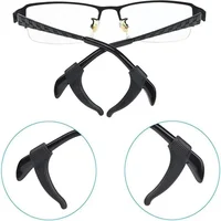 Crochets d'oreille anti-chute en silicone pour femmes et hommes, manchon d'oreille de jambe de lunettes coordonnantes, accessoires de porte-lunettes transparents, 5 paires, 20 paires 2