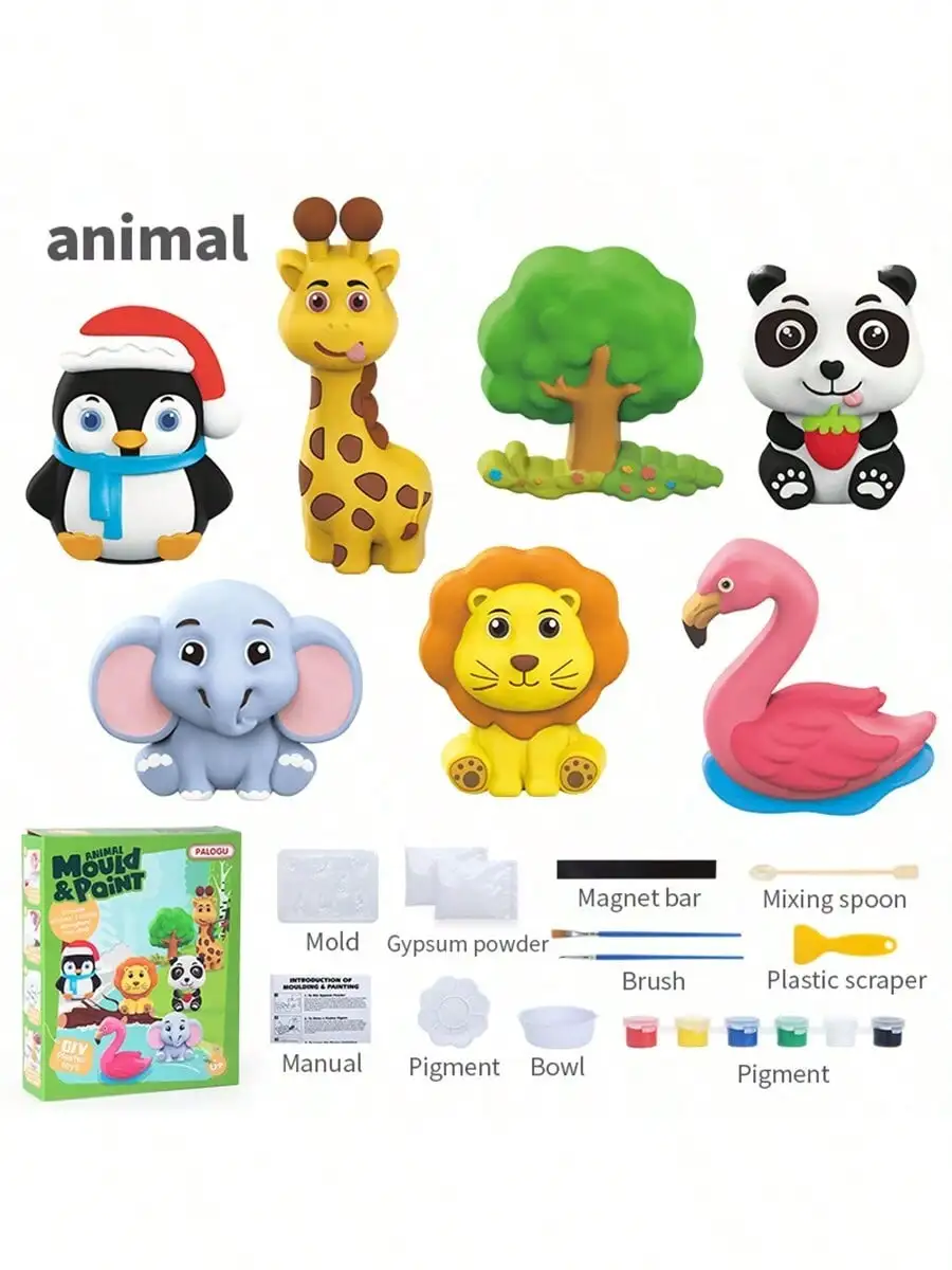 ערכות ציור לילדים למלאכות, אמנות ואמנות, ערכת ציור קרמי בטוחה ולא רעילה לילדים, ערכת ציור גבס צעצועים