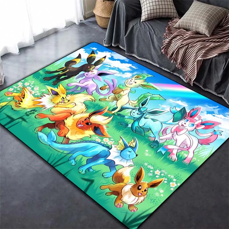 Pokemon Pikachu tappeti e tappeti per la casa soggiorno camera da letto  ingresso ampia area tappeto morbido 3D Fashion Cartoon decoration mat -  AliExpress