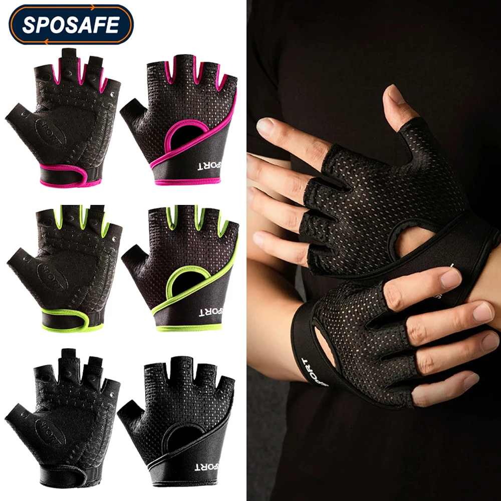 

1Pair Bike Gloves Cycling Gloves Biking Gloves Half Finger Anti-Slip Bicycle Gloves Men Women Light Weight Mountain Bike Gloves