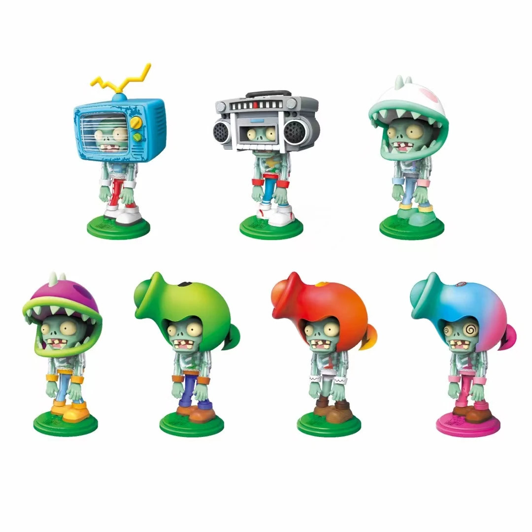7 styles Plants Vs Zombies Building Blocks Toy Surprise Blind Box