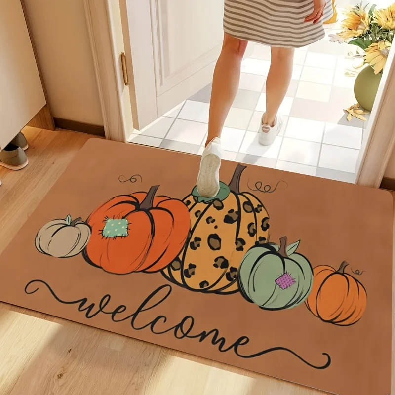 Thanksgiving Pumpkin Indoor Doormat 4