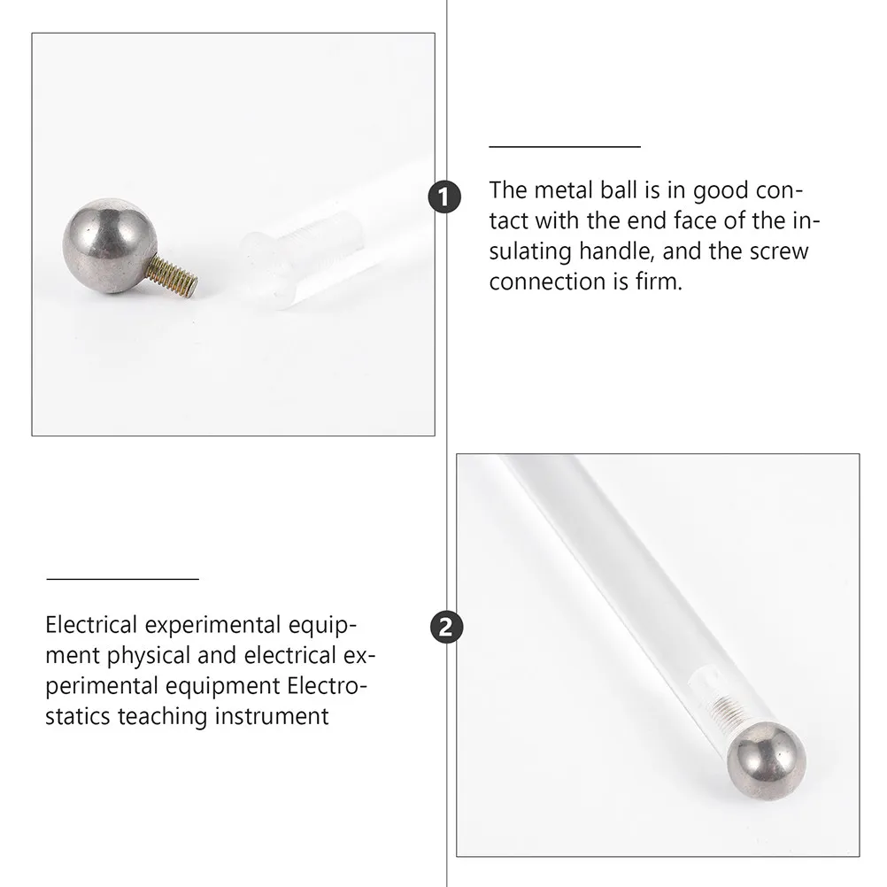 2Pcs 전기 테스트 공 플라스틱 물리학 교육 장비 간단한 정전기 실험 도구 학교 실험실 사용