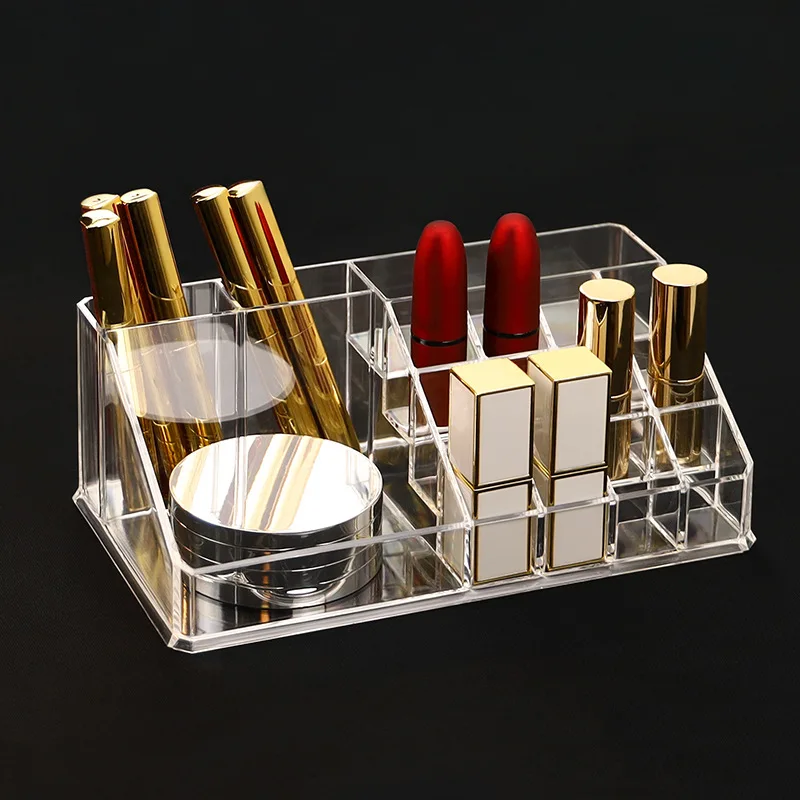 Multifunctio Makeup Lipstick Case Makeup Organizer Storage Box Lipstick Display Stand Holder Cosmetic Jewelry Organizer Box