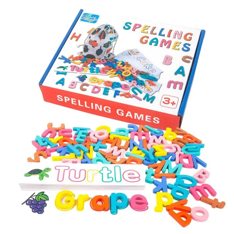 

Letter Matching Game Wooden Word Blocks Letter Matching Funny Spell Toy Educational Toy Gift English Spell Game For Language