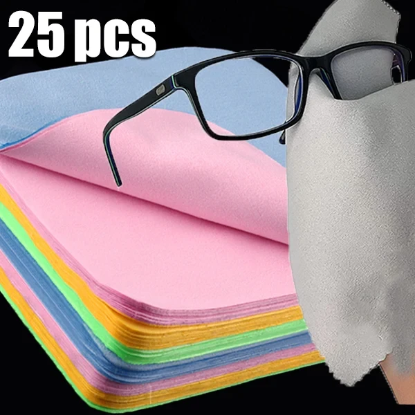 Clean Microfiber Cloths Glasses  Microfiber Cleaning Cloth Eyeglasses -  10pcs - Aliexpress