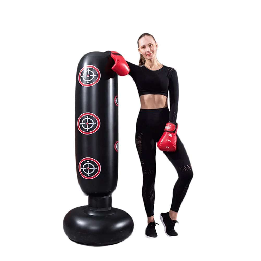 1.2/1.6M Inflatable Boxing Punching Bag for Adult Children Boxing Equipment Sandbag Boxing Training Column Target Stress Relief boxing punching bag boxing target punching bag training sandbag