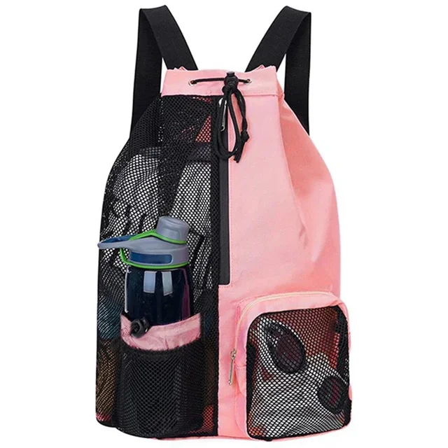 Lightweight Mesh Drawstring Backpack - Swimming and Sports Bag 3