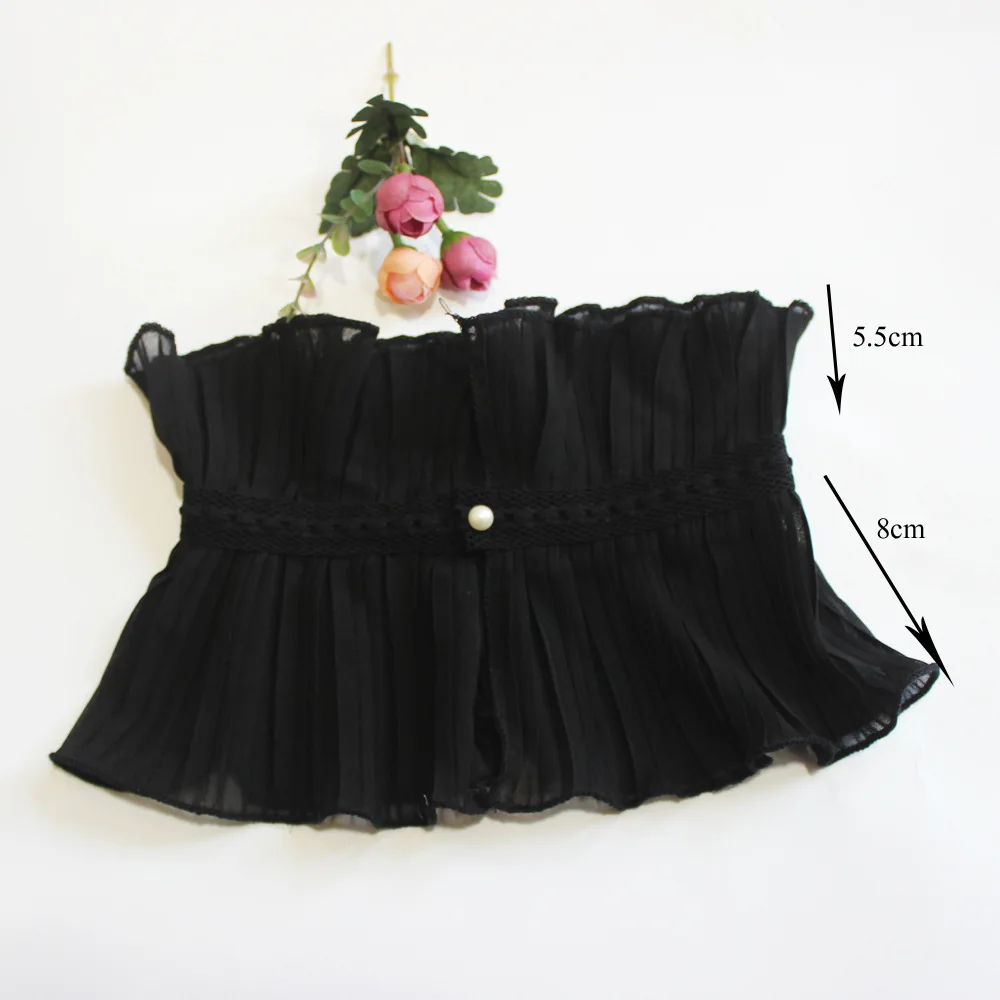 

Linbaiway Lace Double Layers Fake Collars for Women Shirt Detachable Collar False Collar Summer Dress Blouse Collars Decorative