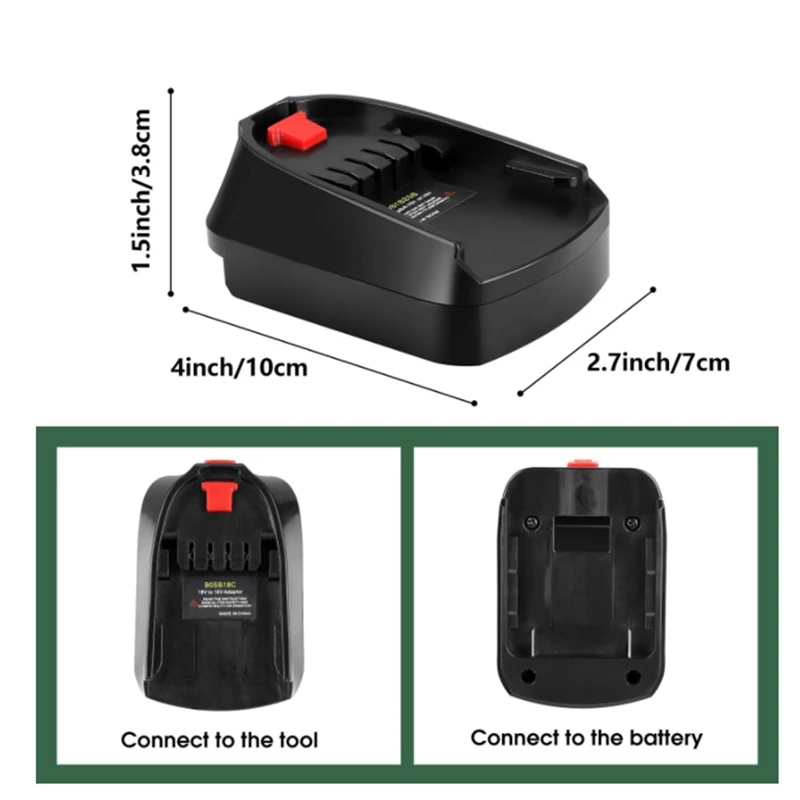 For Makita For DeWalt For Milwaukee For Bosch Li-ion Battery BAT618 Home Lithium Tool Replace All 18V Adapter Converter BOSB18C