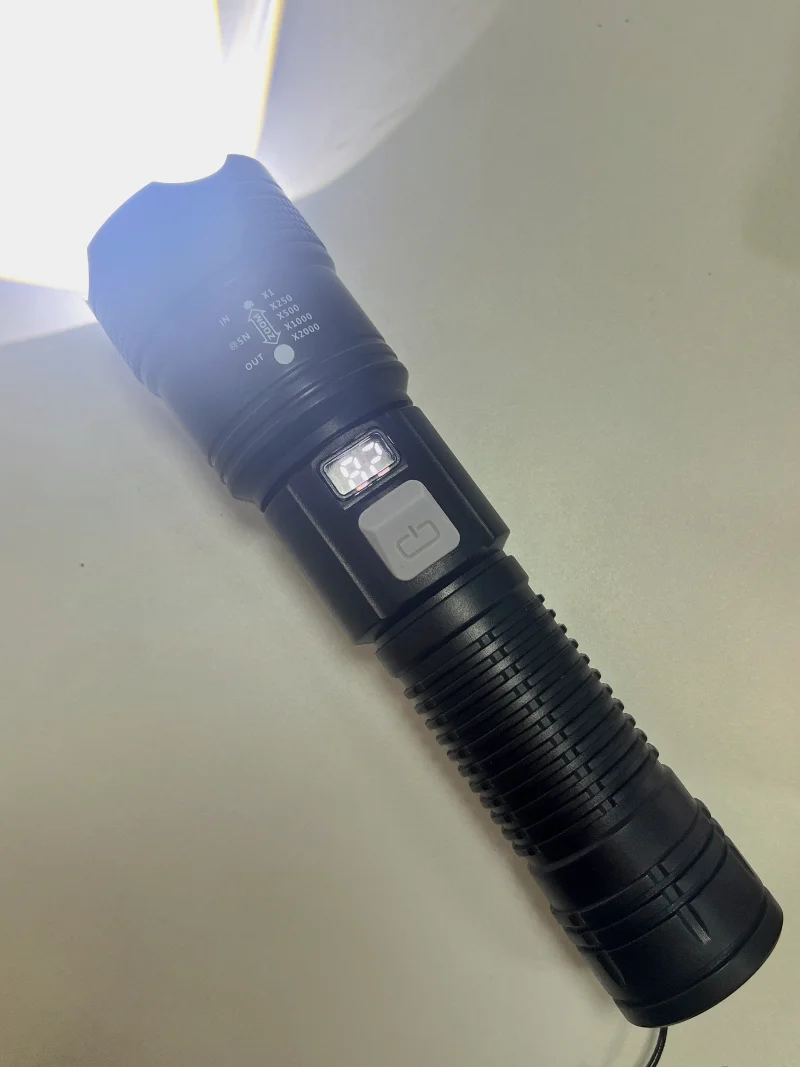 Description Picture 4 of itemNewest High Power LED Flashlight Rechargeable Type-c Flashlight 18650 Long Range Tactical Flash Light Super Bright Torch Fishing