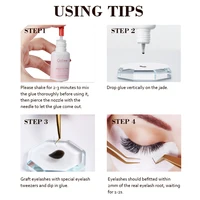 Gollee 1s Dry Bonding Jelly Glue Light Pink Advanced Eyelash Adhesive Glue False Lash Booster Stop Fan Accelerator 6ml Bonder 2
