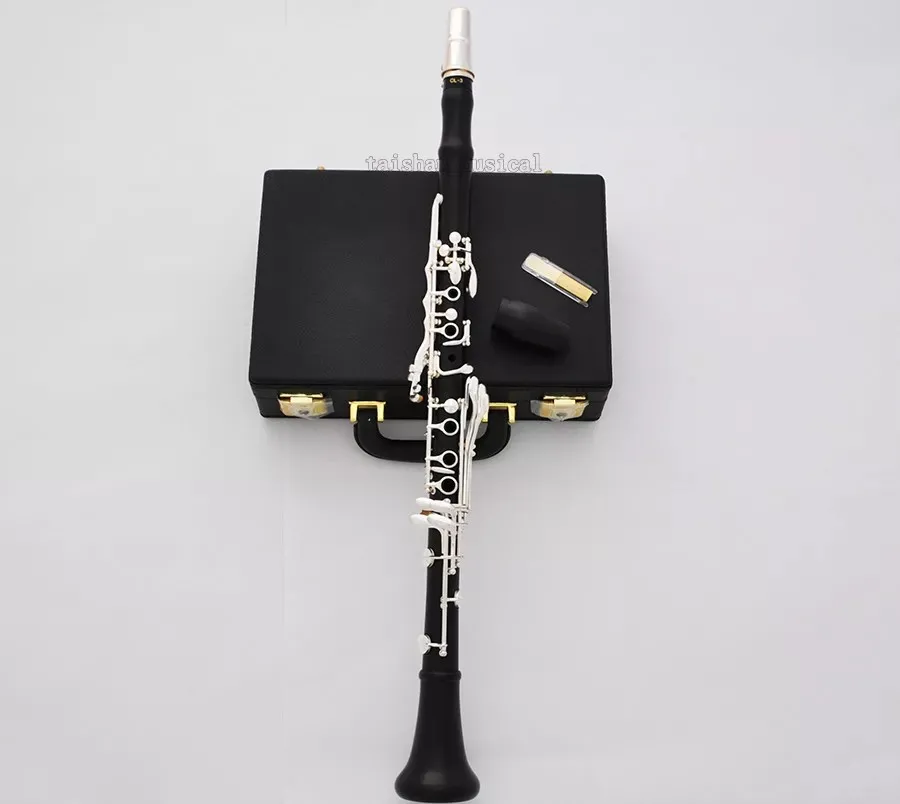 Professional A Clarinet 18 Key Silver Plated Ebony Wooden W/ Hard Case