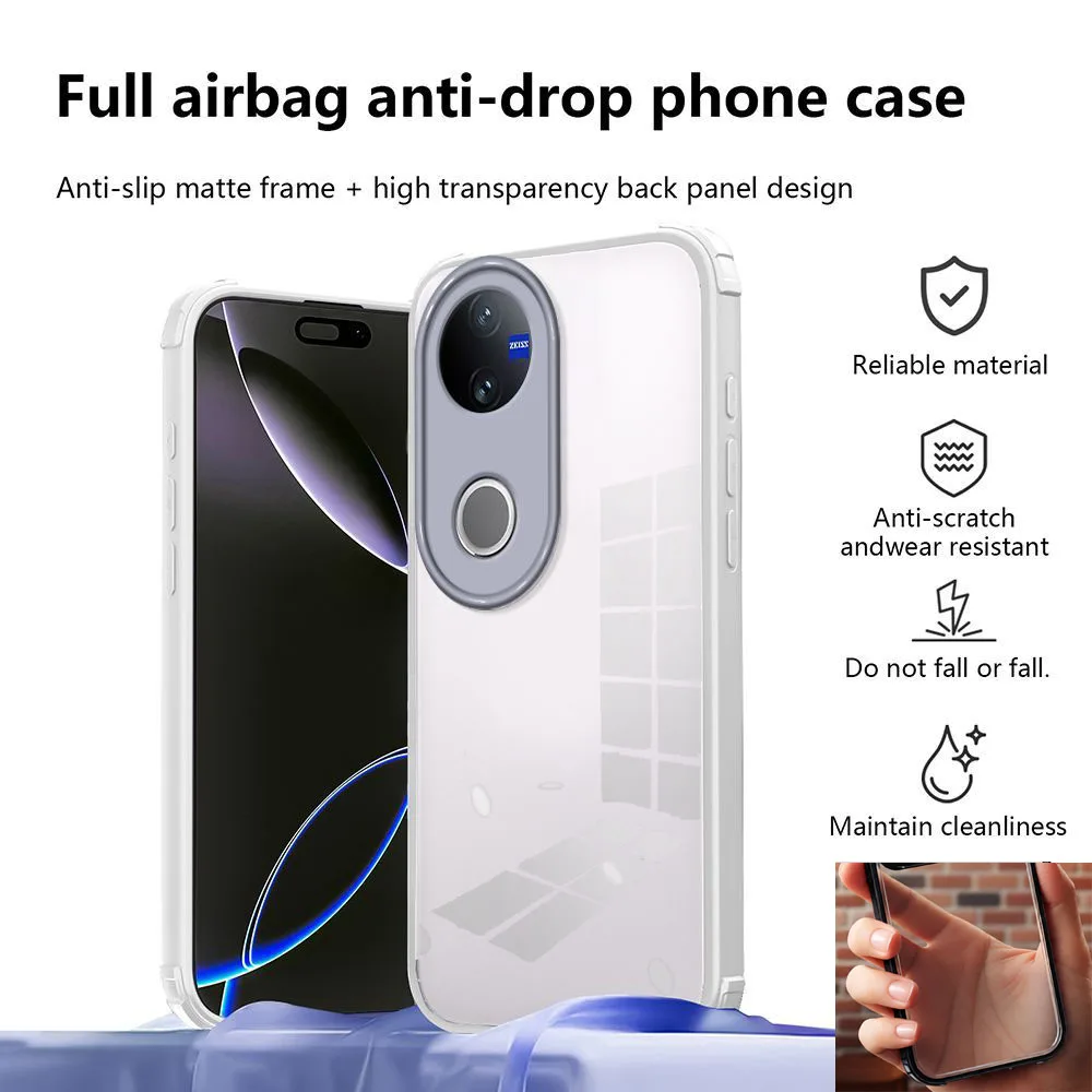 Enhanced Shockproof Hard Acrylic Back Cover with Anti-Drop Protection