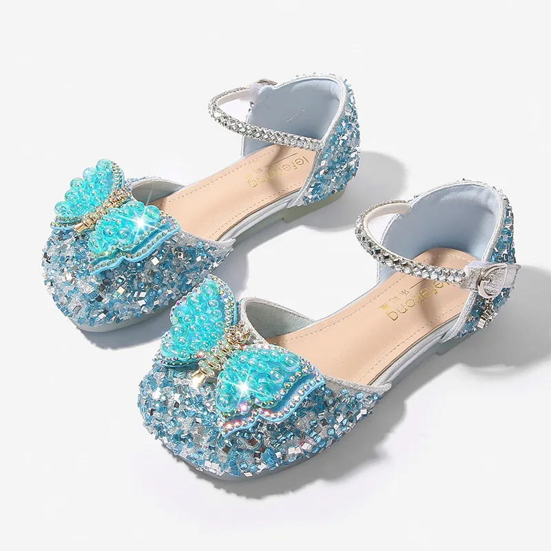 Sandali  Girls Shoes 2023 Summer Fashion Slipper Cuhk Children's Princess  Baby Princess  Sandalen Girl Sandals 2 To 8 Years