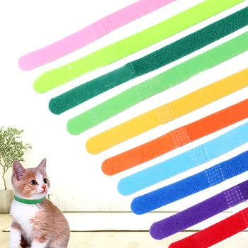 12PCS Adjustable Nylon Pet ID Collars - Color-Coded Newborn Puppy & Kitten Identification Set