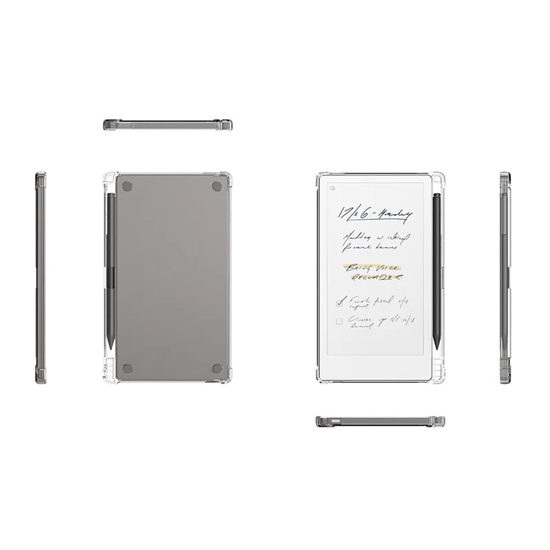 Transparent TPU Shockproof eBook Case with Pencil Holder