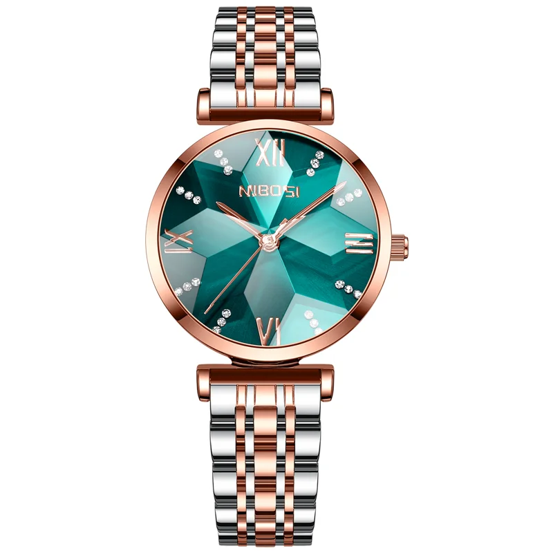 NIBOSI Quartz Watch for Women Ladies Fashion Wrist Watch Bracelet Watch Crystal Trending Bracelet Watch for Women Jewelry Gift 