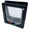 Cat Flap Door with 4 Way Security Lock Dog Flap Door for Dog Cats Kitten ABS Plastic Small Pet Gate Door Kit Cat Dogs Flap Doors