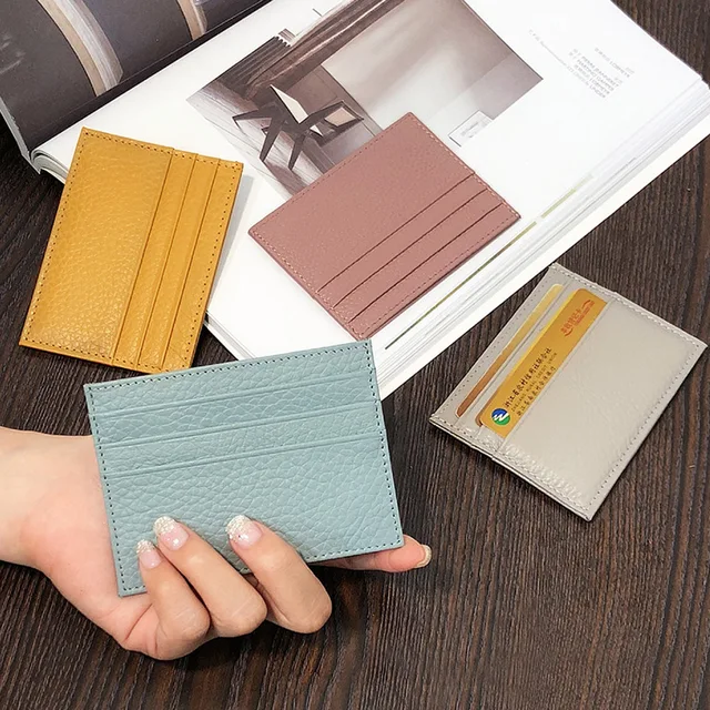 Leather Credit Card Holder Custom Initial Holder Personalized Initial Slim Wallet Monogram Name Wallet Card Holder DIY Christmas 6