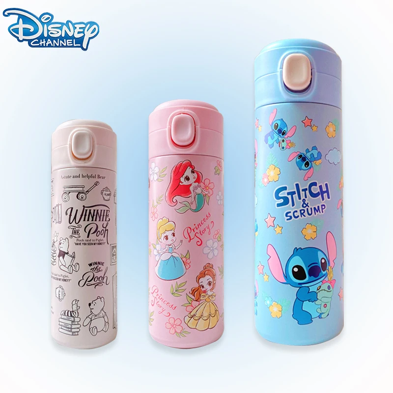 Disney Stitch Thermos Cup Cute Student Acciaio Inossidabile 420Ml Water Cup Winnie The Pooh Cute Kettle Portable Water Cup Party Gift