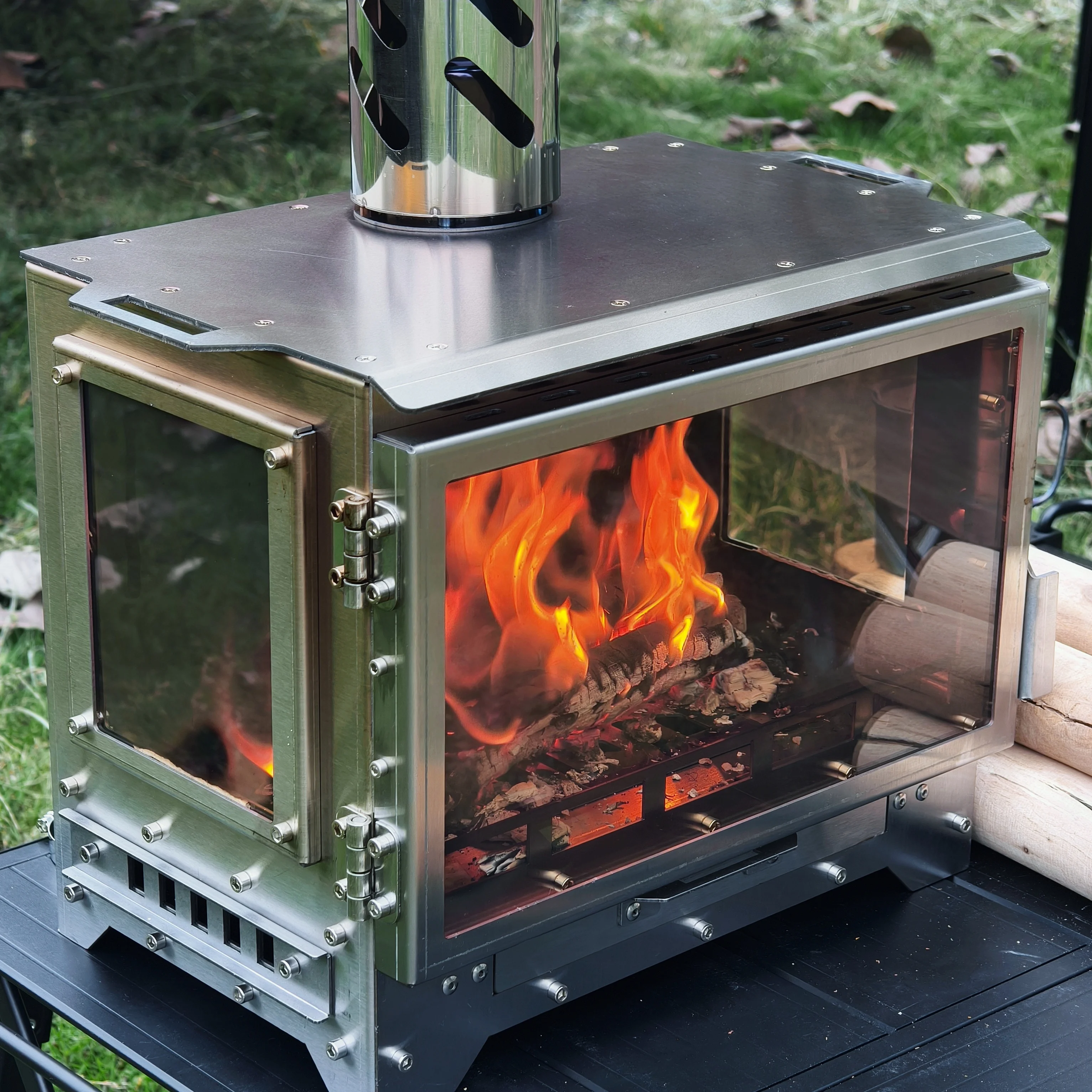 Portable Stainless Steel Tent Stove 1