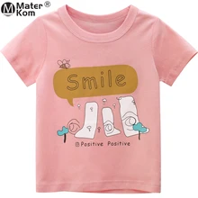

Casual Letter Printing TShirts Kids Clothes Short Sleeve Tops for Girls Cotton Tees Fashion Clothing for Children 2-7y camisetas