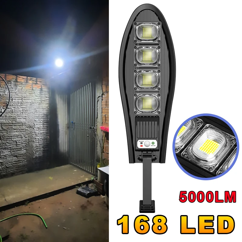 Luces solares Led para exteriores, lámpara Solar recargable superbrillante,  IPX65 resistente al agua, potente luz de jardín con Sensor de movimiento