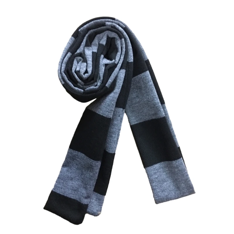 

Y166 Versatile Neckerchief Rainbow Striped Y2K Harajuku Long Scarf Trendy Streetwear