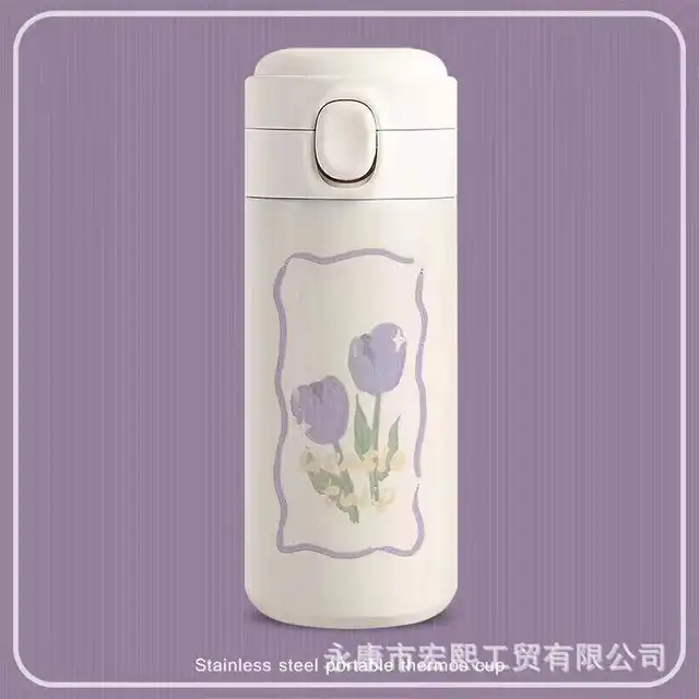 Mackenzie Lavender Floral Blooms Water Bottles