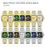 OPK 6044 Men's Wristwatch Gold Stainless steel Square Simple Waterproof Luminous Quartz Men Watch 6