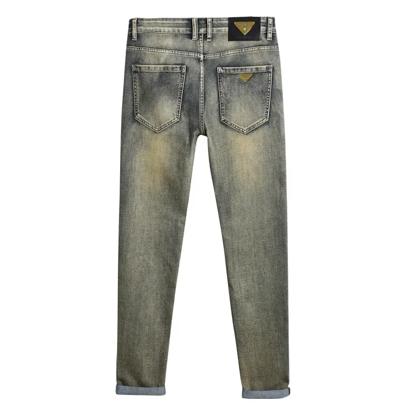 Jeans Mens Denim Pants Slim Fit Retro Stretch 2023 Winter Autumn Trousers for Man Streetwear Moto Biker Jeans High Quality 5