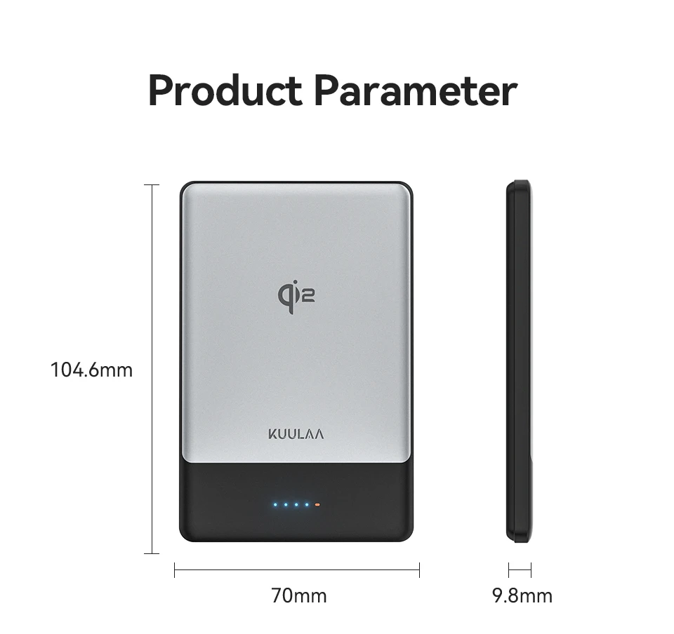 Kuulaa Qi2 Magnetic Power Bank 5000mAh PD