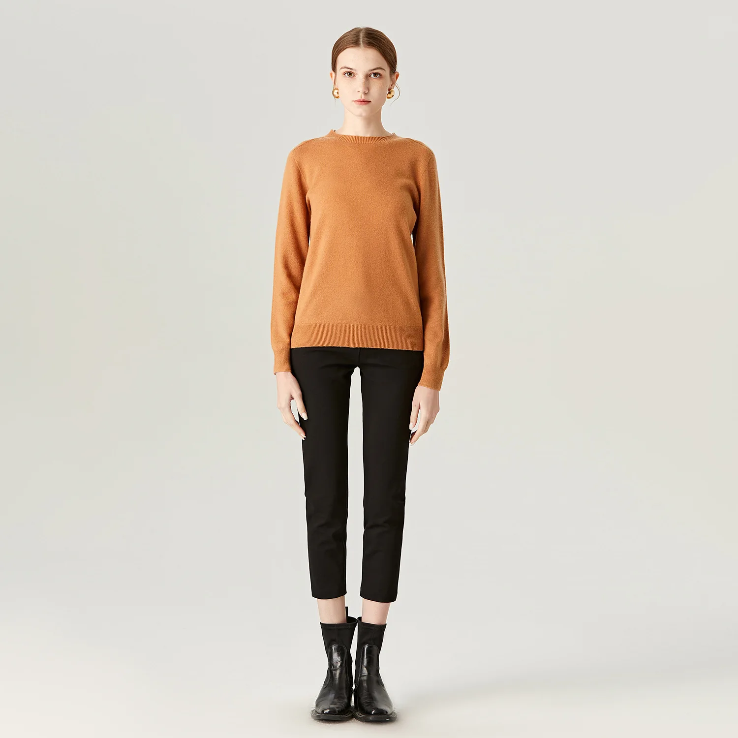 

Autumn And Winter 2022 New Style Round Neck Seamless Full Shape Patterned Brown Cardigan Temperament Slim Women's Sweater