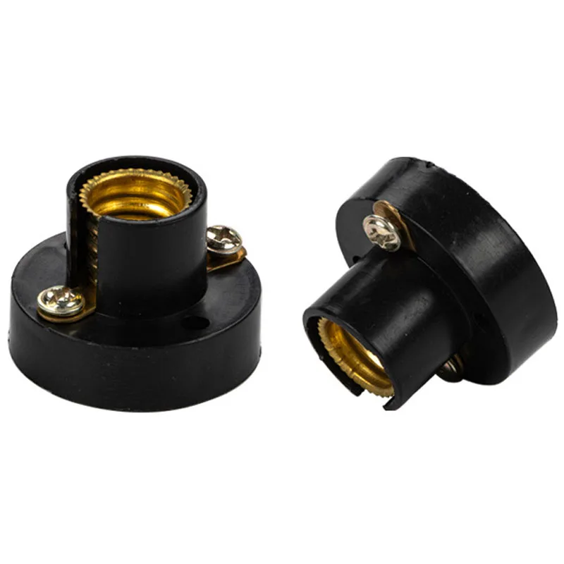 2pcs E10 E12 E14 Screw Round Conversion Flat LED Lamp Holder 5A 220V