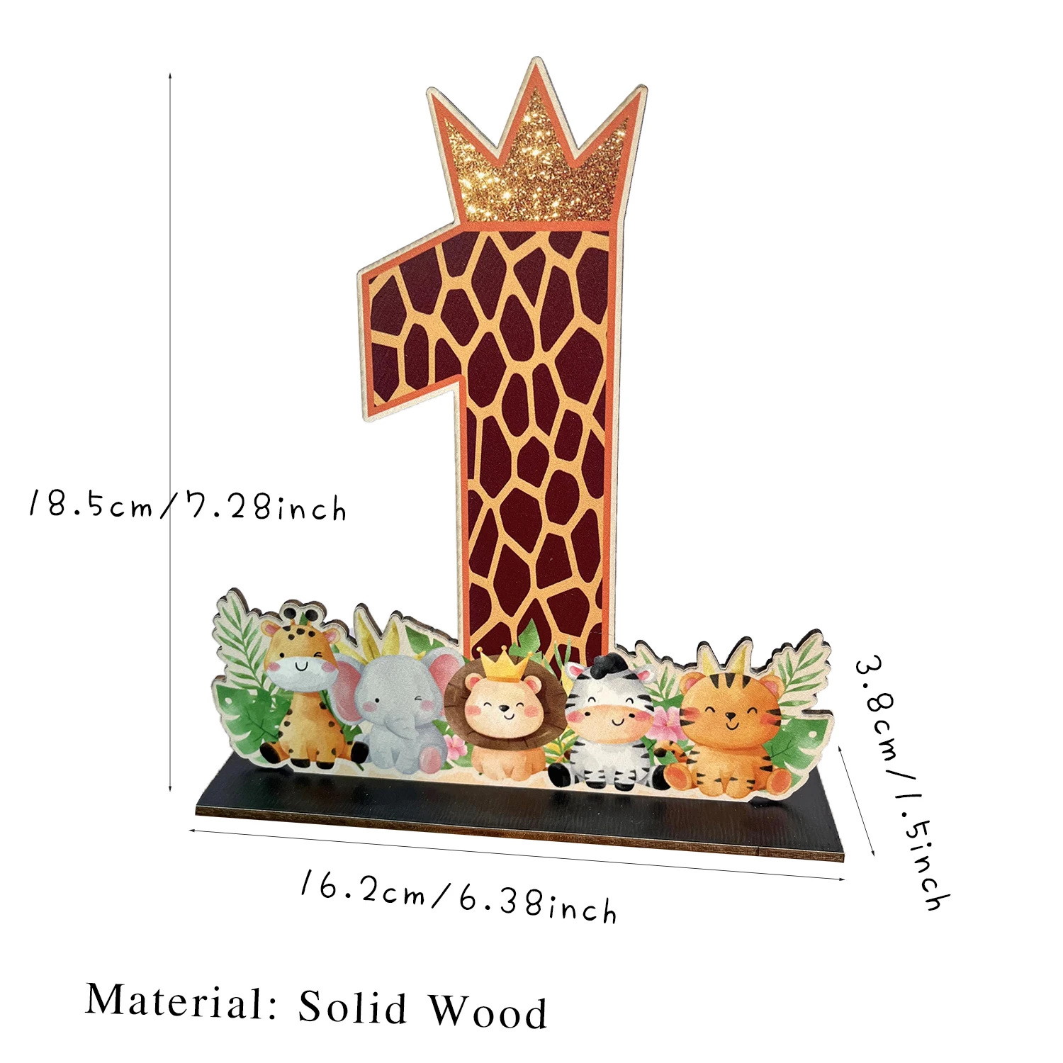 Wooden Ornaments 1PC Jungle Animal Theme for 1st Birthday Party Decor Baby Shower Photography Backdrop Table & Home Decoratio party photo props,wooden ornament