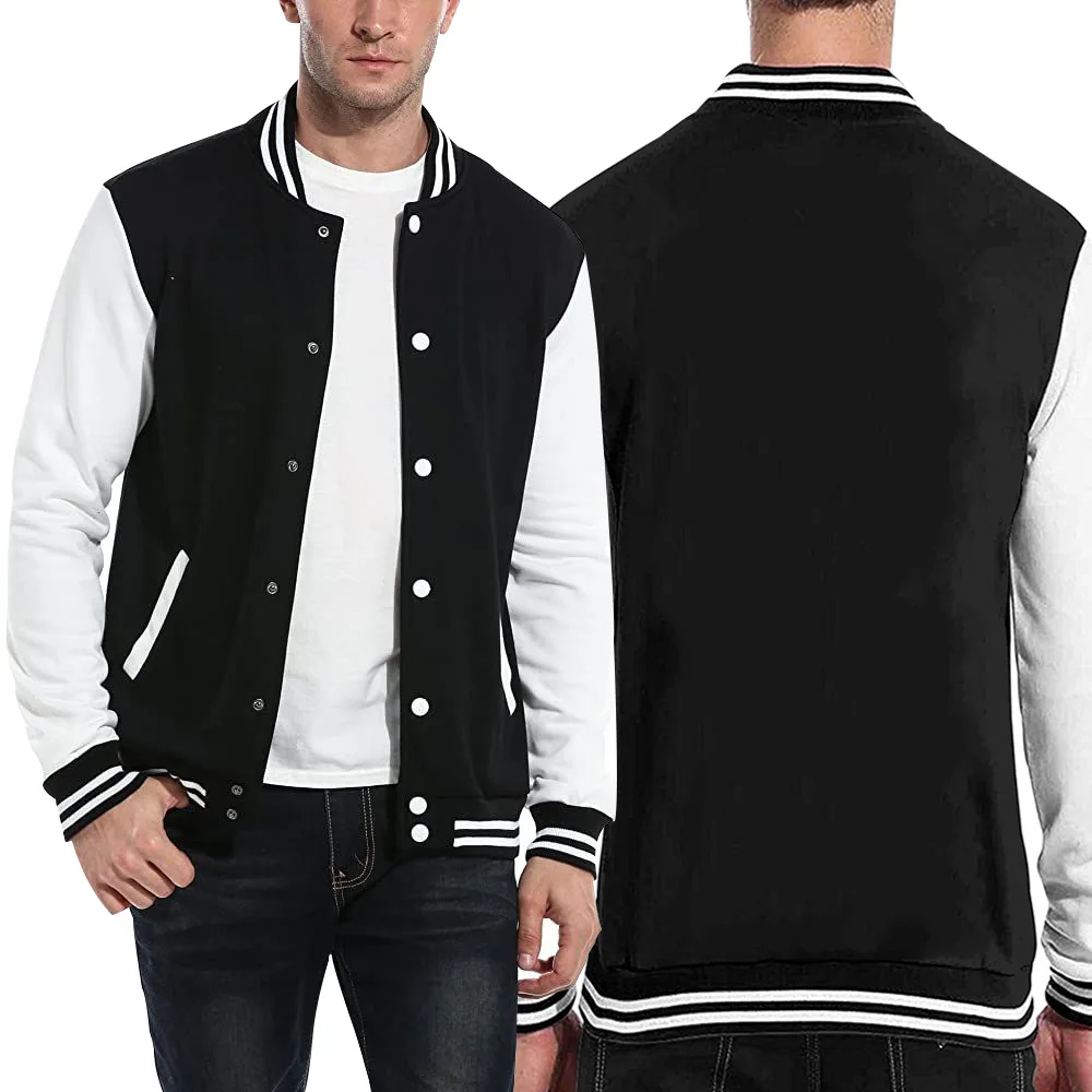 Fashion Slim Fit Baseball Men's Coat Personalized Casual Sports Male Jacket New Printed Stand Up Collar Cardigan Outwear mens winter coat