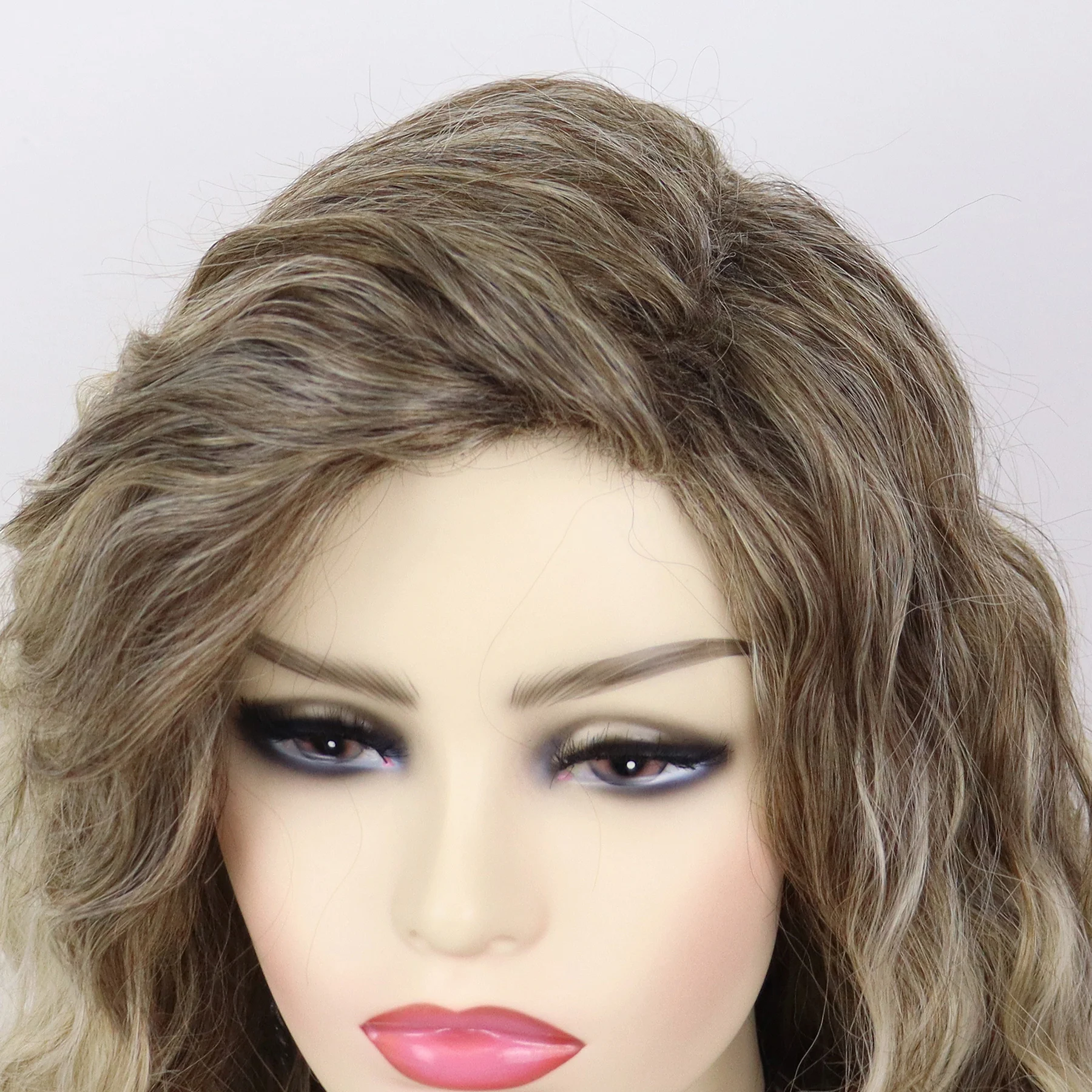 GNIMEGIL Synthetic Blonde Wigs for White Women Long Curly Wig Fluffy Body Wave Hairstyle Cosplay Wig Costume + Tattoo Sticker