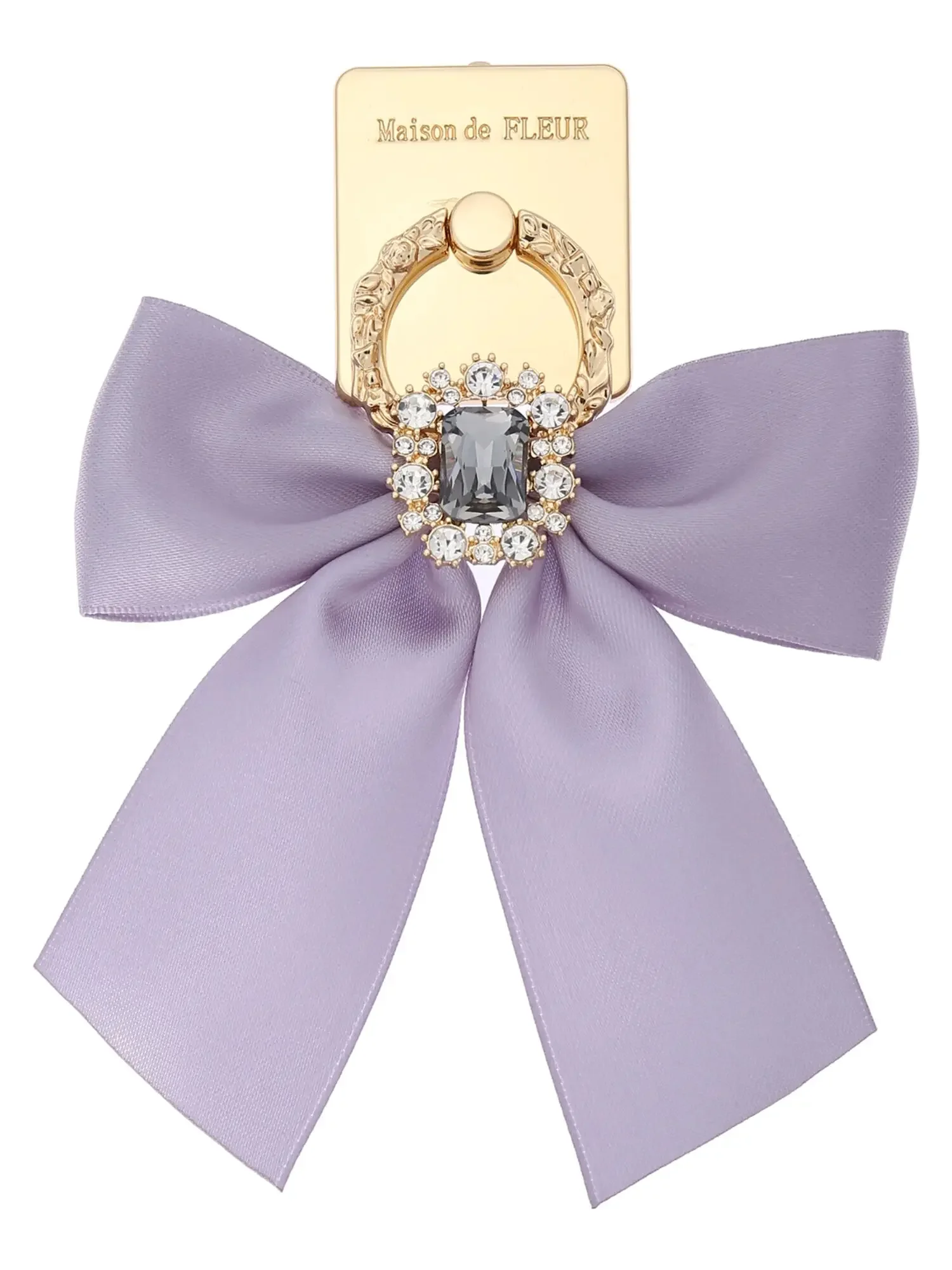 Sweet Cute Japanese Women's Mobile Phone Holder Fastened Ring Ornament Fashion All-Match Handmade Bow Diamonds Phone Stand Ring