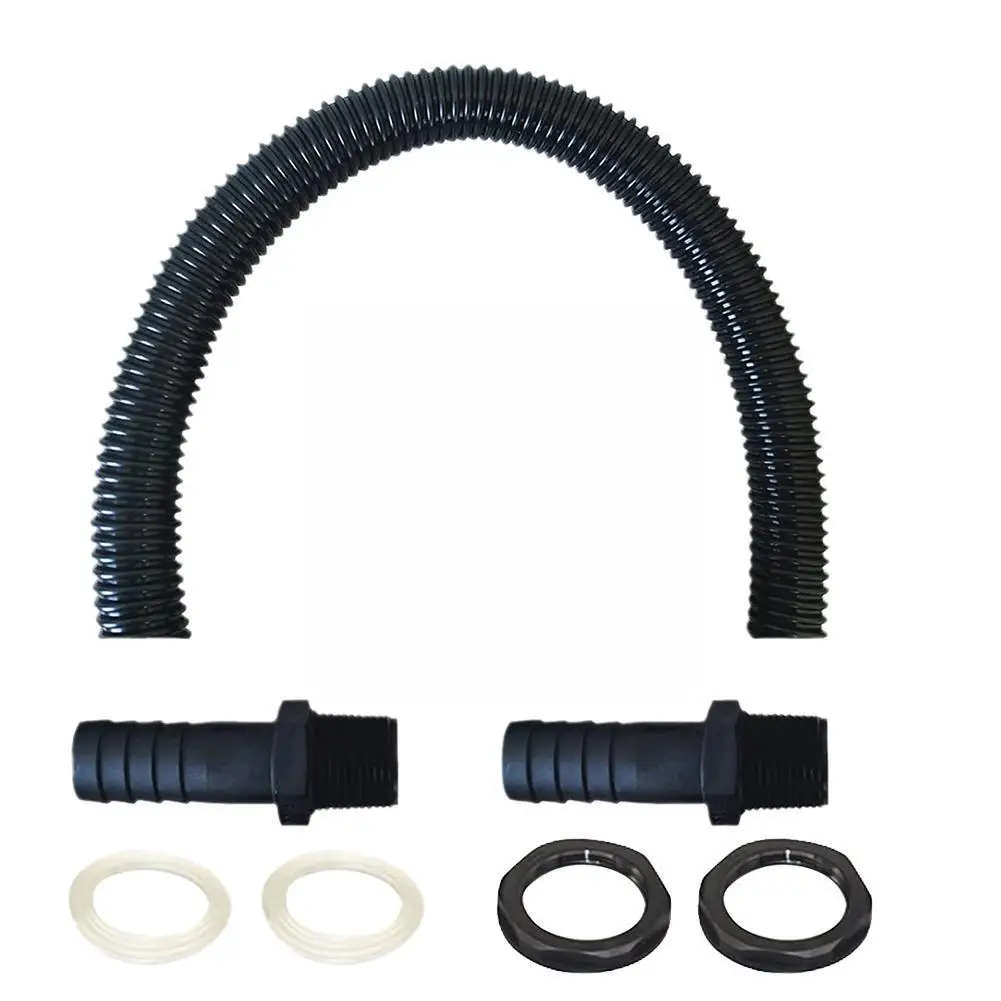 1pcs Bucket Connection Hose With 2 Hose Nozzles Rainwater Connection Garden Rain Collector Docking Kit Hose O1S6