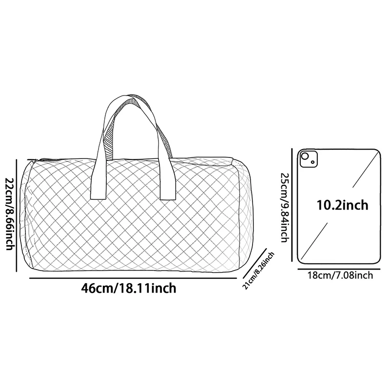 1pc，Kitten butterfly pattern printed handbag, diamond mesh large capacity travel case, portable fashionable travel bag