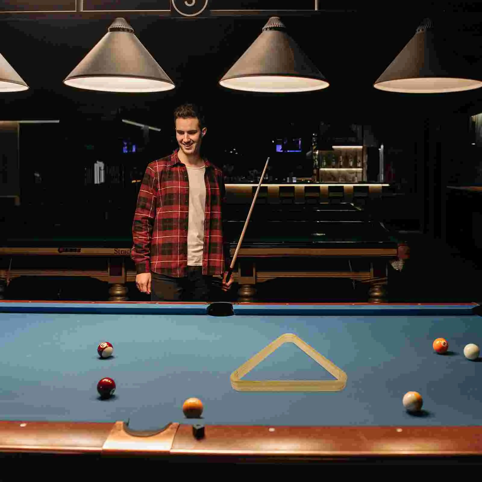Billiard Rack Triangle Frame For Accessories Game Room Pub Snooker Balls Organizer Pool Table Mini Pool Balls Holder